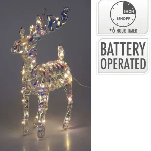 Rendier 37 cm regenboog led kerstversiering Merkproduct