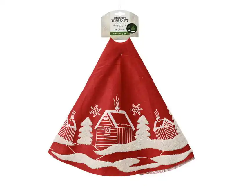 Boomrok polyester d90h1 cm rood Superprijs