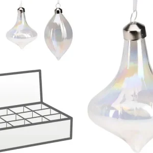 Shop Nu Ornament glas 80mm 3ass shape kerstversiering