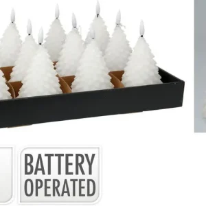 Speciale Aanbieding Ledkaars kerstboom 11 cm wit kerstversiering