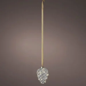 Favoriet Micro LED dennenappel binnen dia15-H21cm clear/warm white