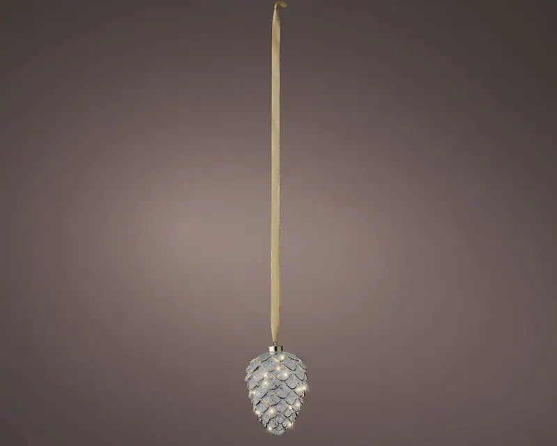 Favoriet Micro LED dennenappel binnen dia15-H21cm clear/warm white