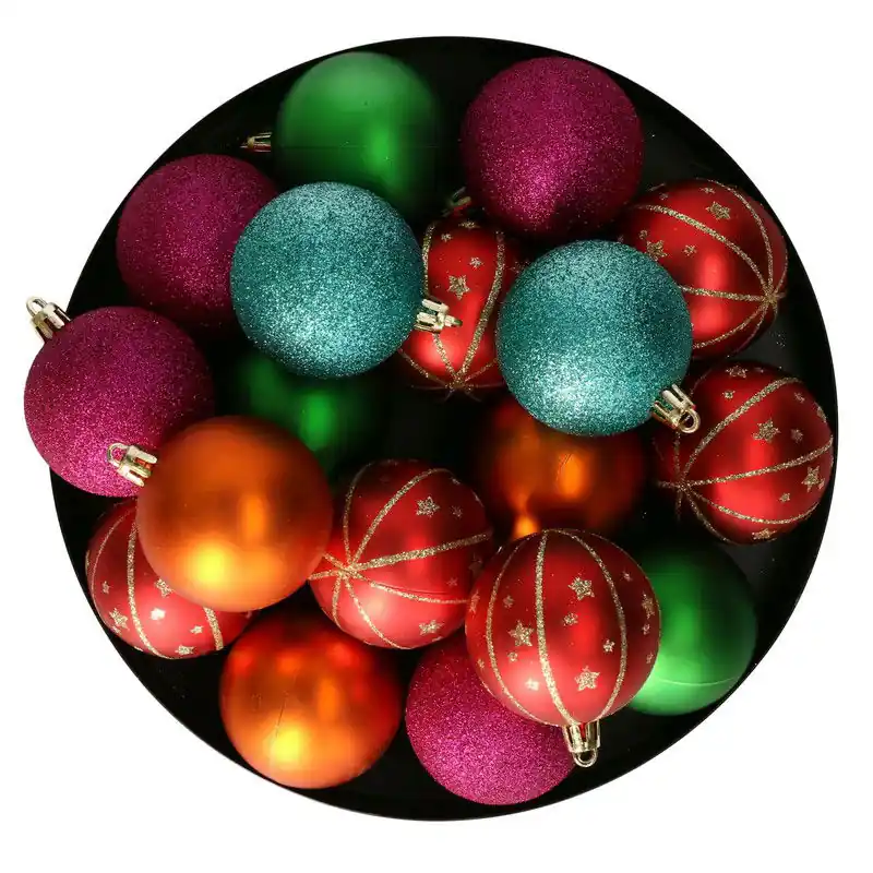 Finale Uitverkoop Inge Christmas Goods Kerstballen - 27x - mix - kunststof - Kerstbal