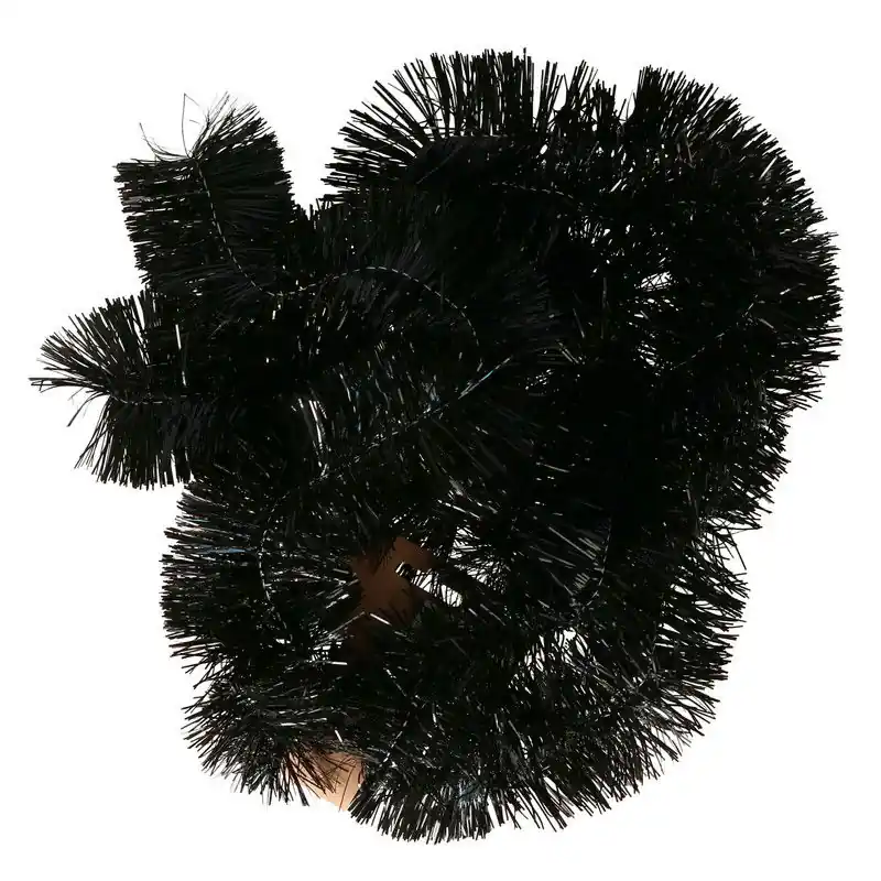 Inge Christmas Goods kerstslinger - zwart - folie - 270 x 7,5 cm - Kerstslingers Rechtstreeks Van De Fabrikant