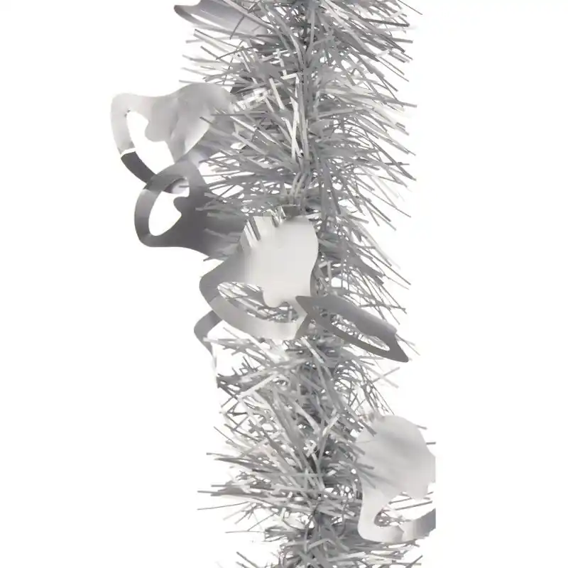 Gecertificeerd Arte R lametta kerstslinger - zilver - folie - 200 x 12 cm - Kerstslingers