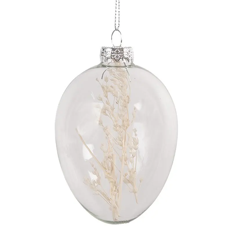 Aanbieding Clayre & Eef Paashanger Ø 7x10 cm Transparant Glas