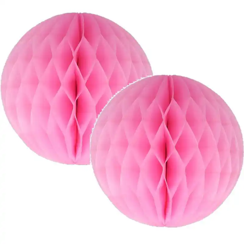 Kerstboomversiering 8x roze kerstballen van papier 10 cm - Kerstbal Laatste Versie