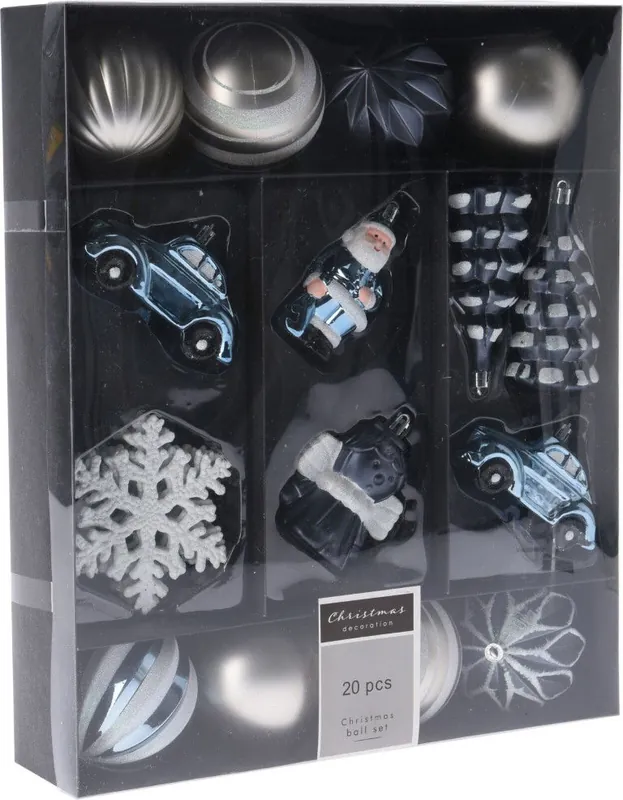 Xmas Hangdeco Set 20Pcs Pebble Meest Verkocht