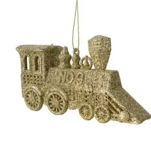 Ornament plc trein l2.9b12h6cm lichtgoud Laatste Kans