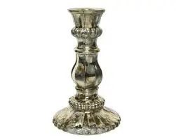 Nieuwe Collectie Kandelaar glas d9h15cm zilver