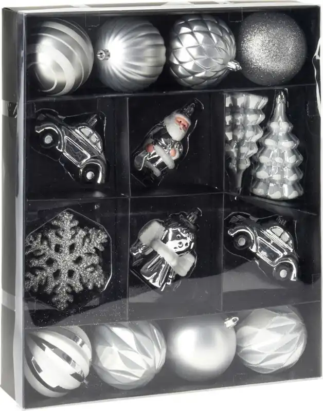 Xmas Hangdeco Set 20Pcs Zilver Gratis Verzending