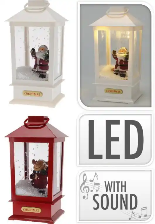 Hete Deal Lantern With Xmas Figure 2ass