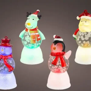 Nieuwe Collectie LED beeldjes d4h8 cm multi a4 kerst