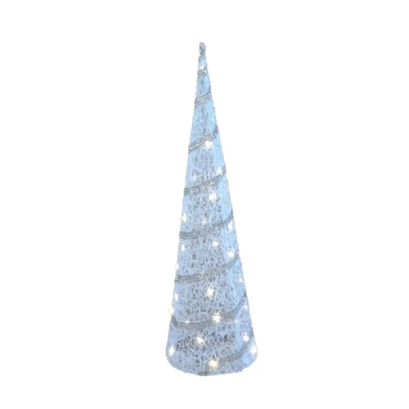 LED piramide kerstboom - H39 cm - wit - kunststof - kerstverlichting - kerstverlichting figuur Gereduceerde Prijs