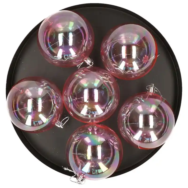 Veilige Betaling Gerimport Kerstballen - 6x - kunststof - 6cm - parelmoer - Kerstbal