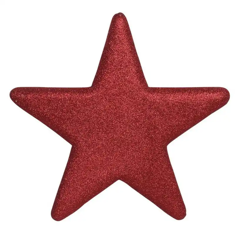 Othmar Decorations Decoratie ster - rood - 25 cm - kunststof - Kerststerren Wereldwijde Verzending