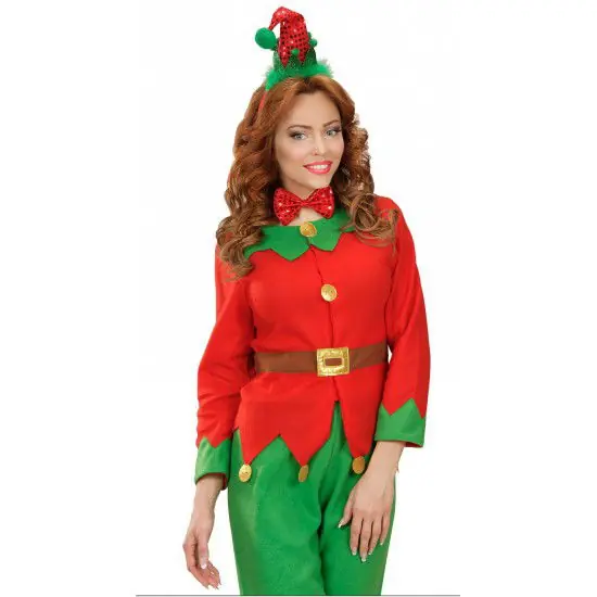 Must-Have 3x stuks kerst diademen mini elfen mutsje met strik - Verkleedattributen