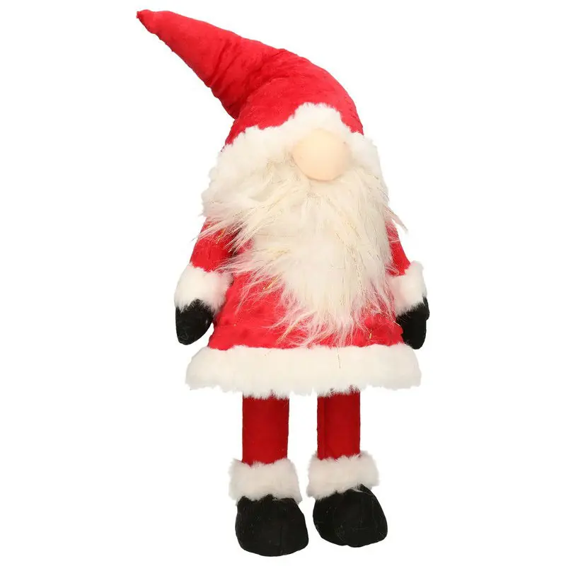 Goedkoop Decoratie pop gnome/kabouter - kerstman pop - 42 cm - Kerstman pop