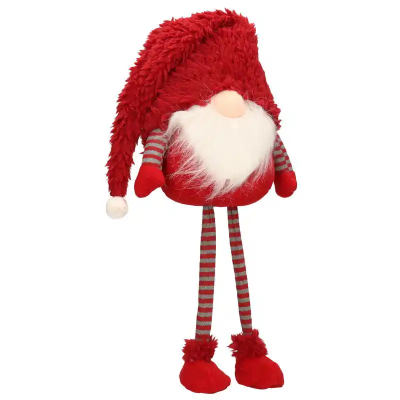 Hoge Kwaliteit Decoratie gnome/kabouter pop - H55 cm - rood - kerstman pop - Kerstman pop