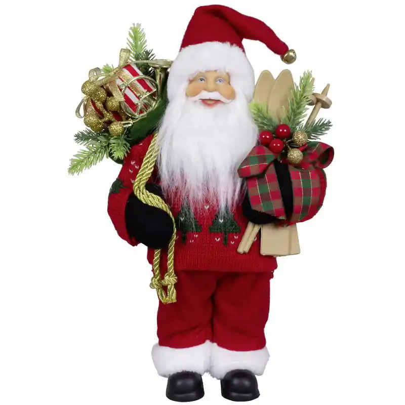 Favoriet Kerstman beeld - H30 cm - rood - staand - kerstpop - Kerstman pop