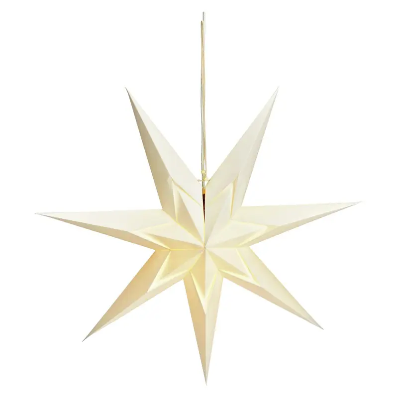 Alleen Vandaag G. Wurm decoratie kerstster - wit - 60 cm - papier - kerstversiering - Kerststerren