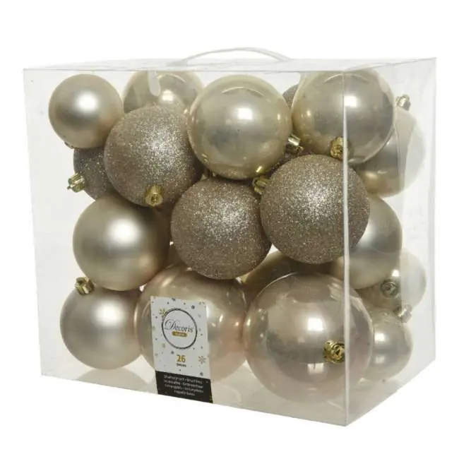 Kerstbal dia. 10.00 cm pearl Nieuw Model