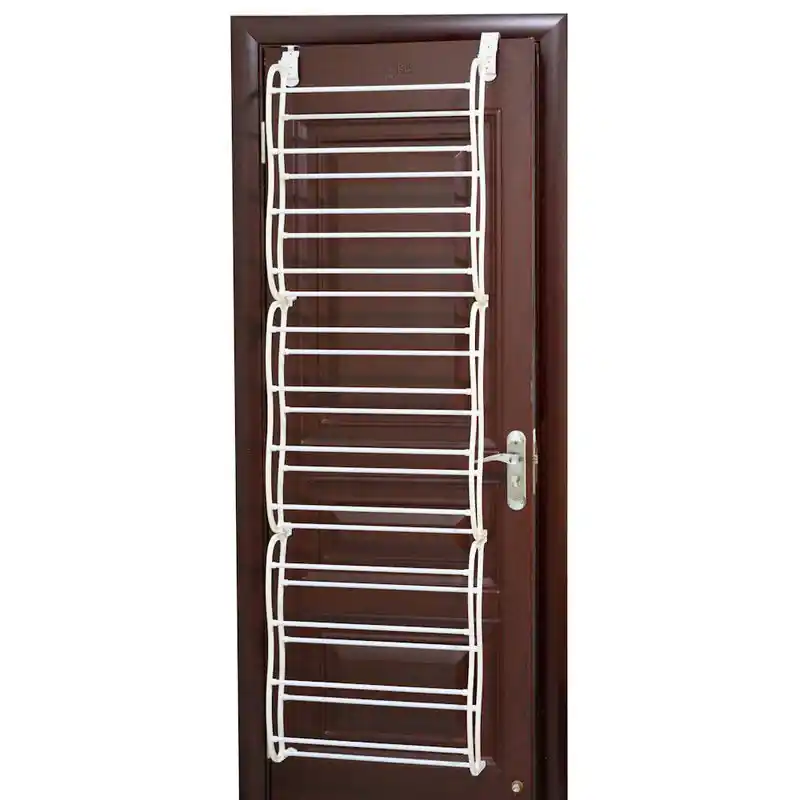 Decopatent® Hangend Schoenenrek 12 Laags voor 36 paar Schoenen - Hangende Schoenenkast voor aan de deur - Schoenenrek Metaal -Wit Trendy