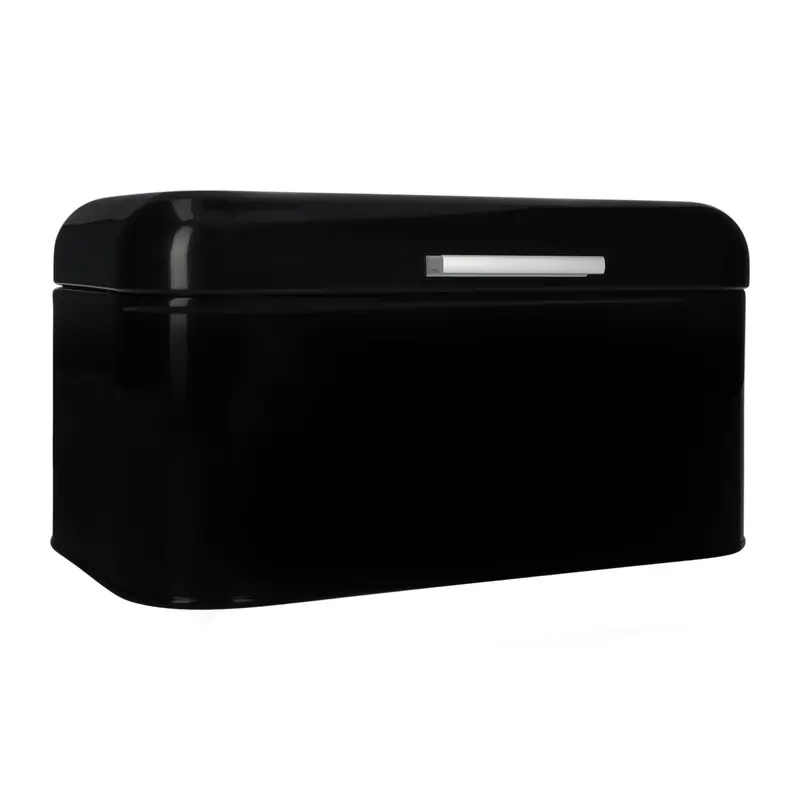 QUVIO Broodtrommel - 20 x 30 x 16 cm - Ijzer - Zwart Flitsaanbieding