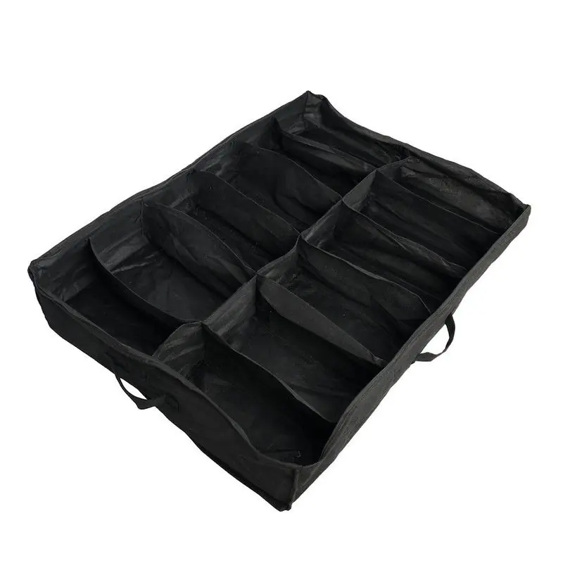 Ambachtelijk Decopatent® Schoenen organizer - 12 Paar Schoenen - Opberg tas - Opbergzak met rits - Schoenen opbergen onder bed of in de kast