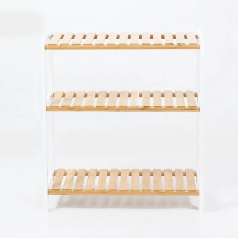 Korting Decopatent® Schoenenrek voor 12 paar schoenen - Schoenen Rek bamboe hout met 3 etages - Opbergrek - badkamerrek - 60 x 25 x 66 Cm