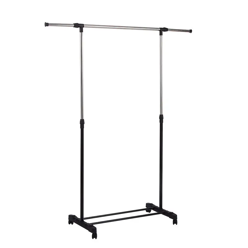 Decopatent® Kledingrek op wieltjes - Verstelbaar Hoogte 100-160 Cm & Breedte 90-150 Cm - Kleding rek op wielen - Kledingrek metaal Veilige Betaling