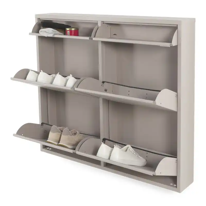 Plaats Bestelling Spinder Design schoenenkast Billy 6 - Silky Taupe - 8 paar schoenen
