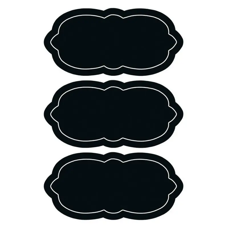 Krijtbord voorraadkast etiketten / stickers - 6x - herschrijfbaar - Weckpotten Aanbieding