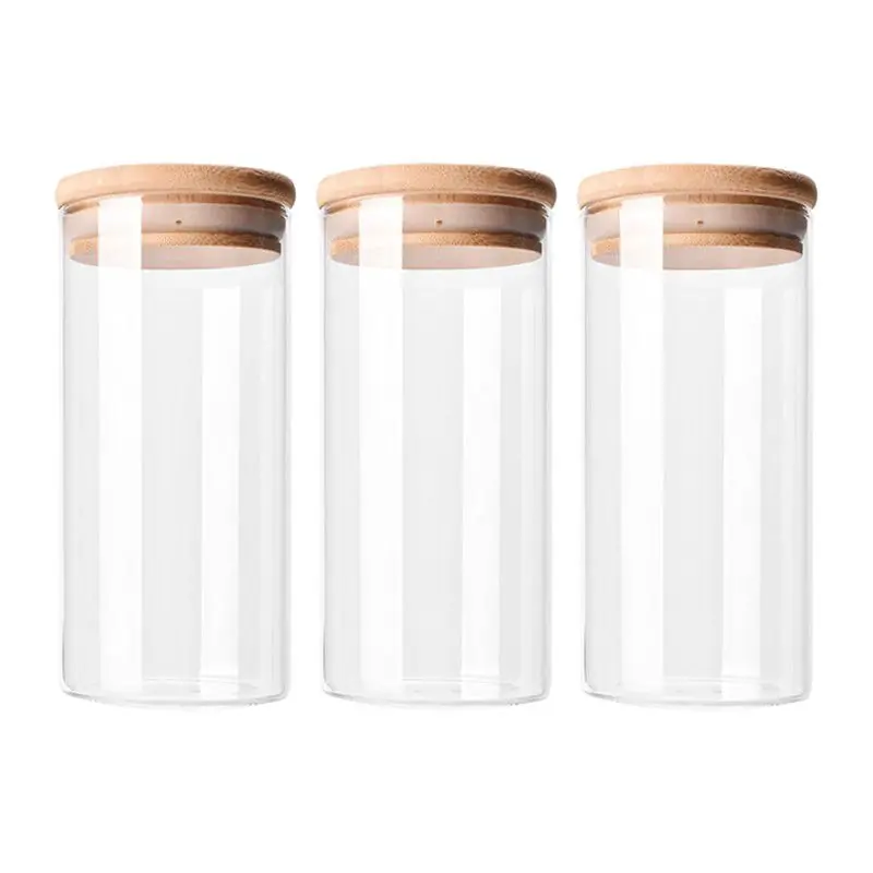 Krumble Voorraadpotten glas - 1000 ml per pot - Set van 3 Koopje
