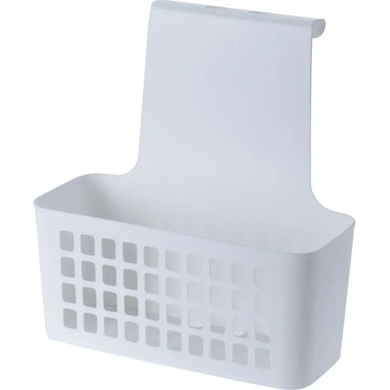 Koop Online Badkamer of kast opberg/sorteer hang mandje - 24 x 10 x 25 cm - wit - Opbergmanden