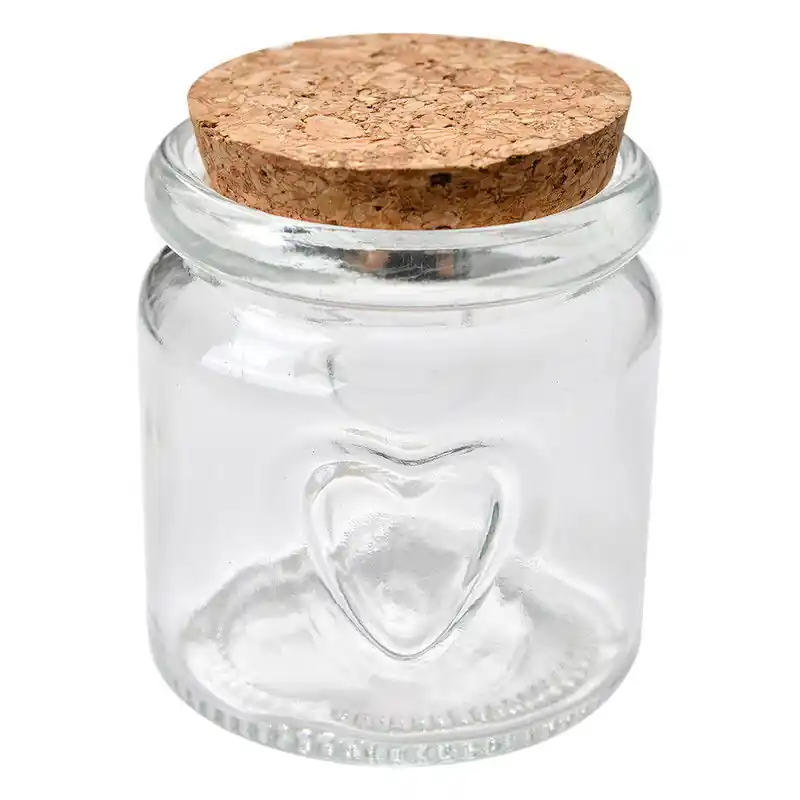 Tijdelijk Beschikbaar Clayre & Eef Voorraadpot Ø 6x7 cm Transparant Glas