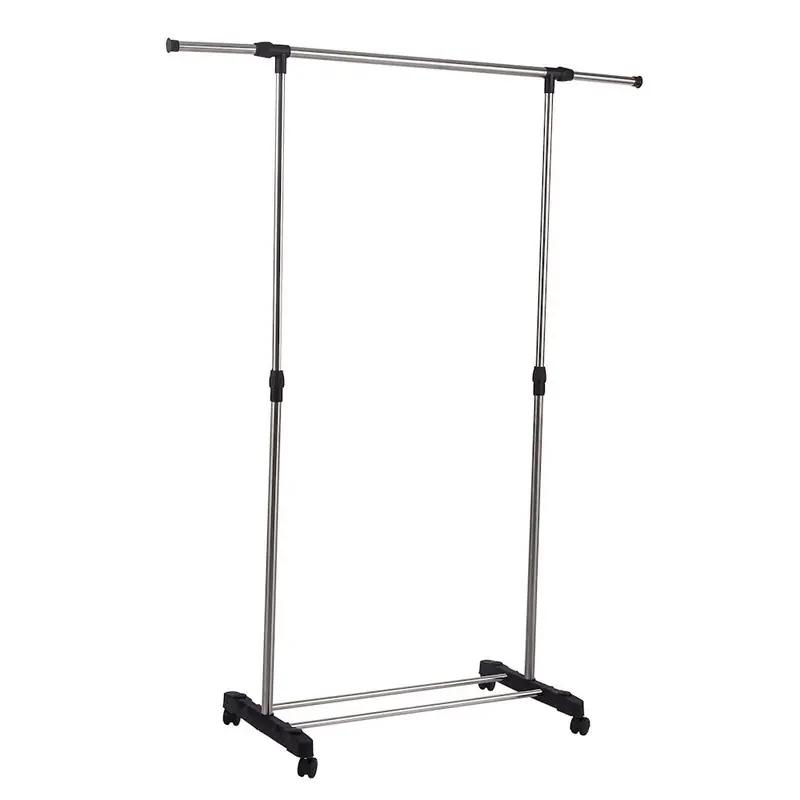 Decopatent® Kledingrek op wieltjes - Verstelbaar Hoogte 100-160 Cm & Breedte 90-150 Cm - Kleding rek op wielen - Kledingrek metaal Actieprijs
