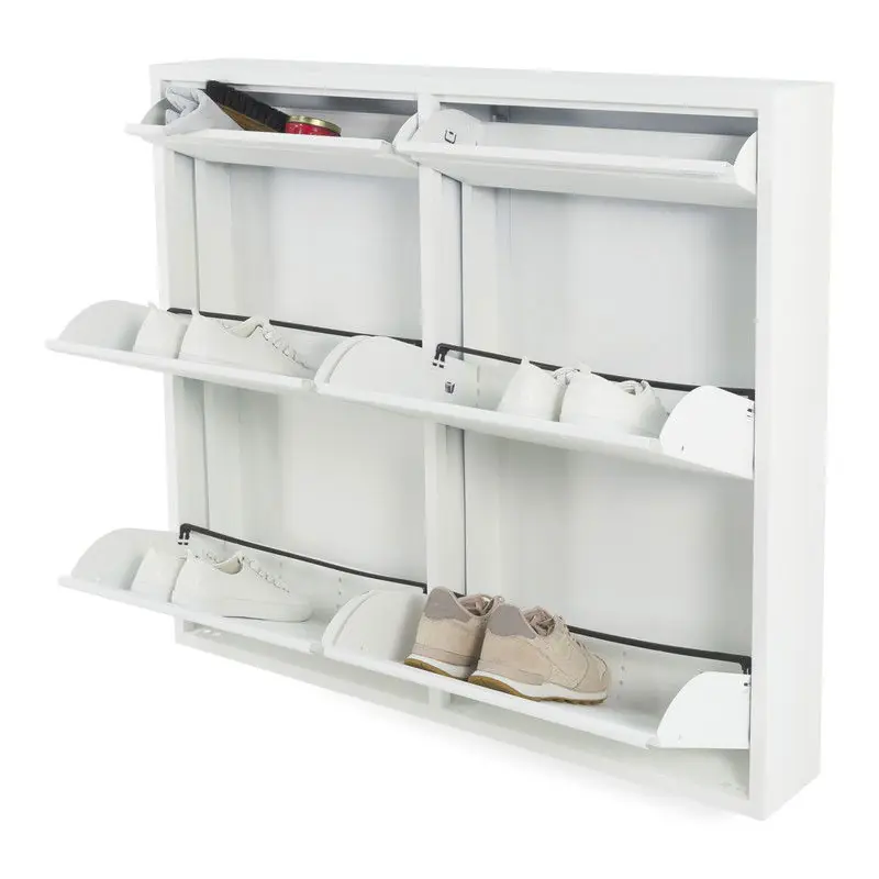 Spinder Design schoenenkast Billy 6 - Wit - 8 paar schoenen Fabrieksprijs