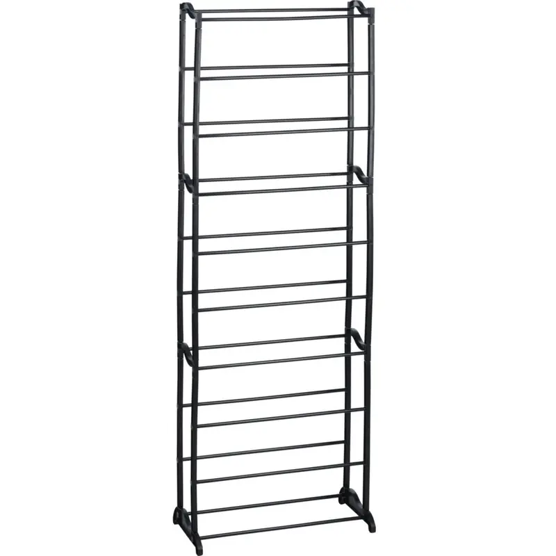 Schoenenrek - metaal - 10-laags - zwart - 50 x 24 x 130 cm - Schoenenrekken Aanbieding