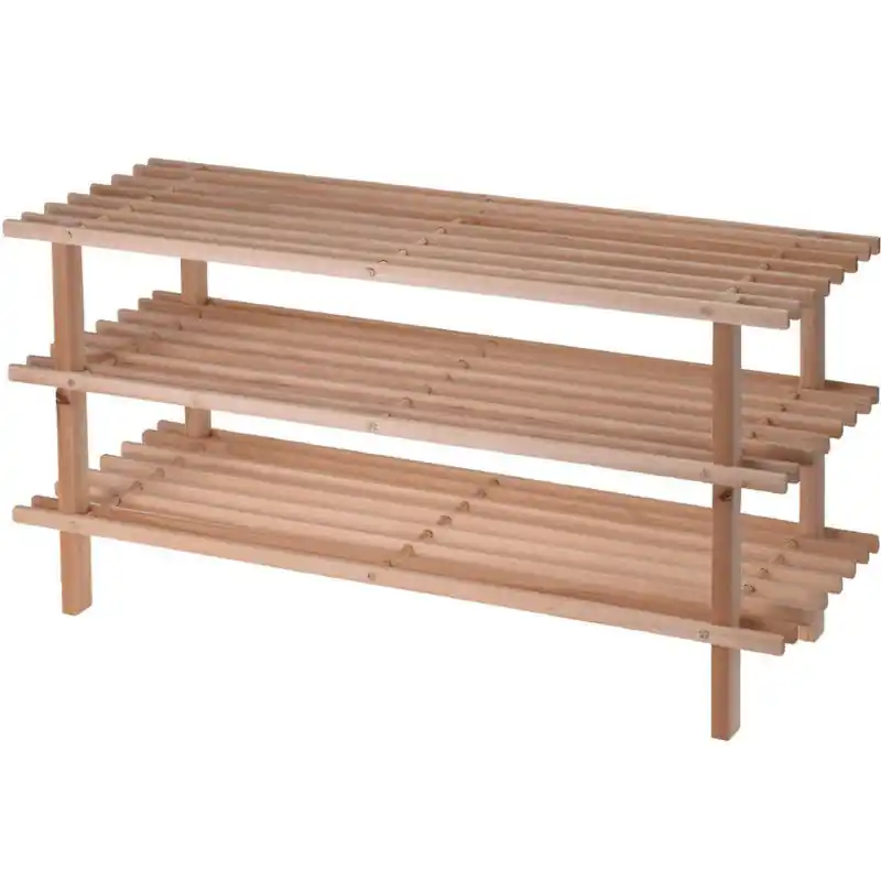 Schoenenrek - hout - 3-laags - 77 x 26 x 40 cm - schoenenbank - Schoenenrekken Fabrieksprijs