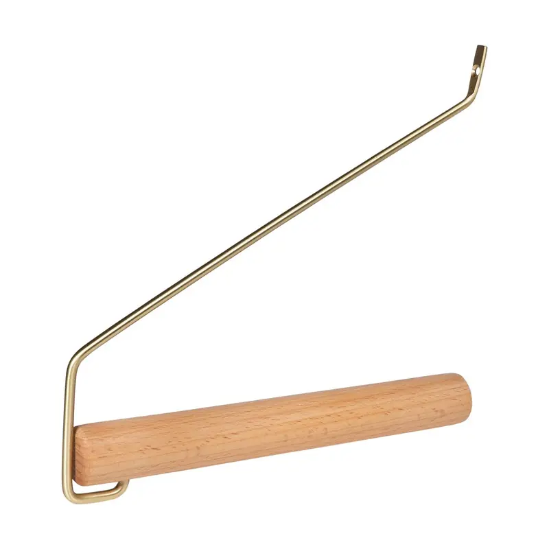 Alleen Vandaag QUVIO Wandhaak met hout en metaal - Goud + lichthout