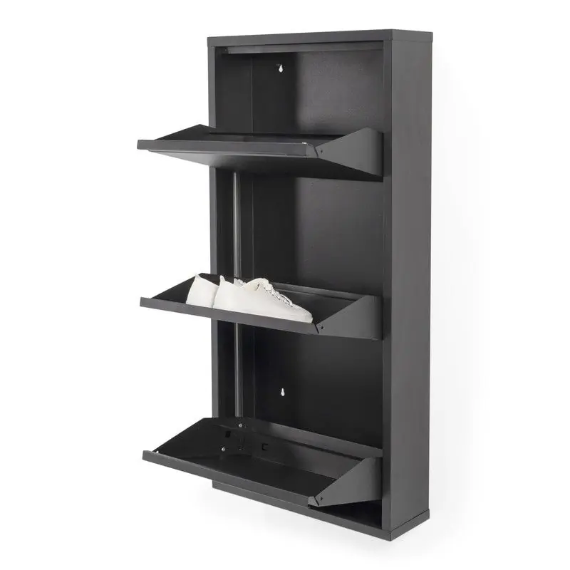 Spinder Design schoenenkast Billy 3 - Zwart - 6 paar schoenen Alleen Vandaag