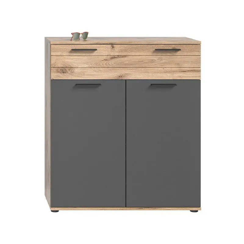Schoenenkast met 1 lade en 2 deuren L90 cm - MASON Koop Vandaag