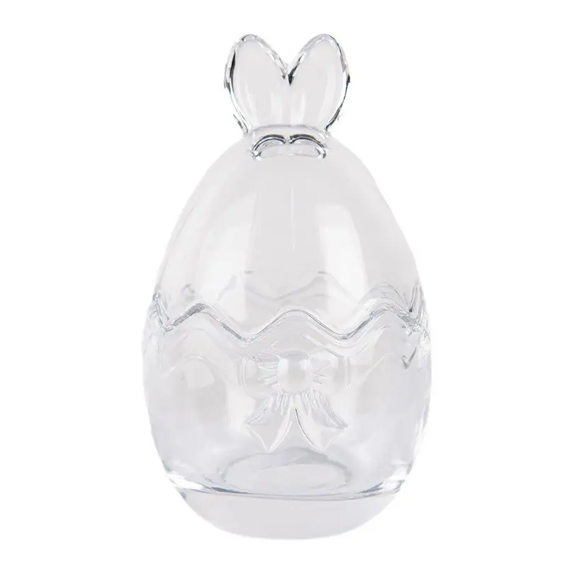 Weekendaanbieding Clayre & Eef Glazen potje Ei Ø 8x14 cm Transparant Glas