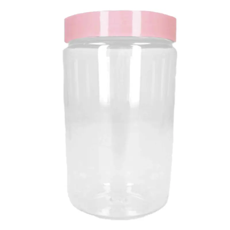 Voorraadpot/bewaarpot - 800 ml - kunststof - oud roze - B10 x H15 cm - Voorraadpot Tijdelijk Beschikbaar