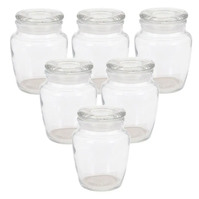 Kruidenpotjes/voorraadpotjes - 12x stuks - glas - transparant - 150 ml - Voorraadpot Rechtstreeks Van De Fabrikant