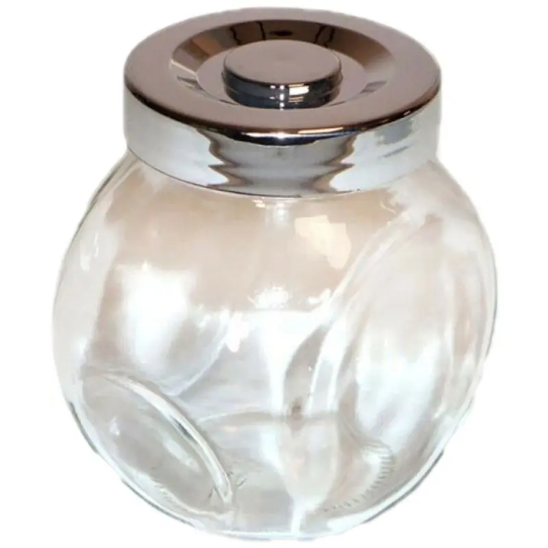 Koopje Kruidenpotje van glas met deksel 150ml - 6 x 8 x 8 cm - Voorraadpot