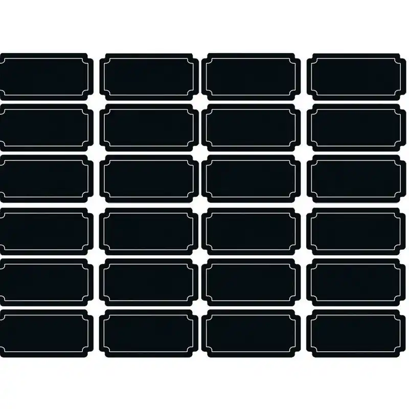 Krijtbord etiketten/stickers - 24x stuks - herschrijfbaar Keuken label - Weckpotten Meest Verkocht