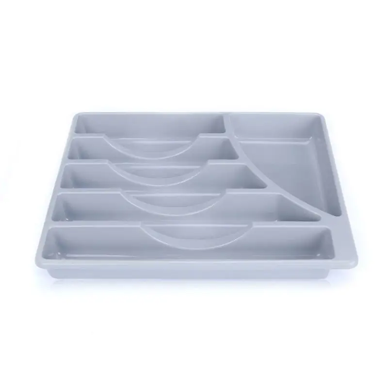 Direct Beschikbaar Decopatent® Besteklade - Met 6 Vakken - Bestekbak - Kunstof - Bestekbakken - Keukenla bestek organizer - 29.7x35.7x4.5 Cm - Grijs