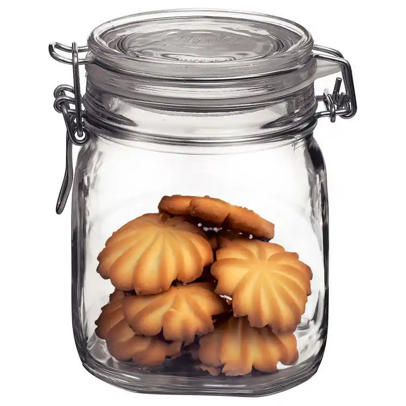 Handgemaakt Bormioli Rocco Weckpot/inmaakpot - 750 ML - glas - met beugelsluiting - luchtdicht - 10 x 13 cm - Weckpotten